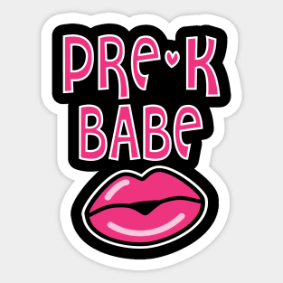 Pre K Babe Kindergarten Teacher Back to School Sticker